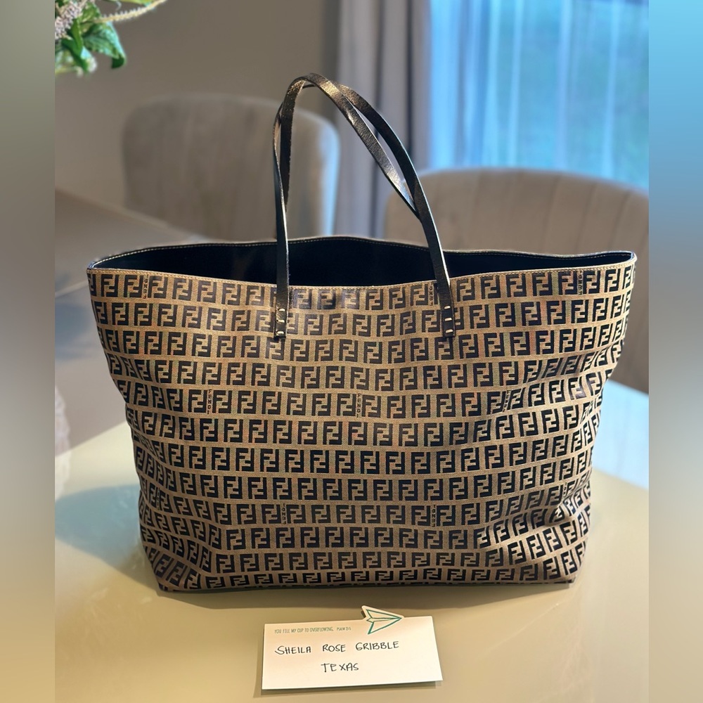 FENDI NAVY BLUE TOTE BAG